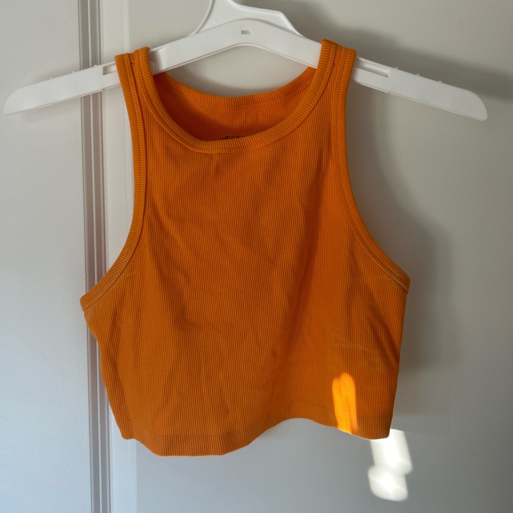 Orange crop top